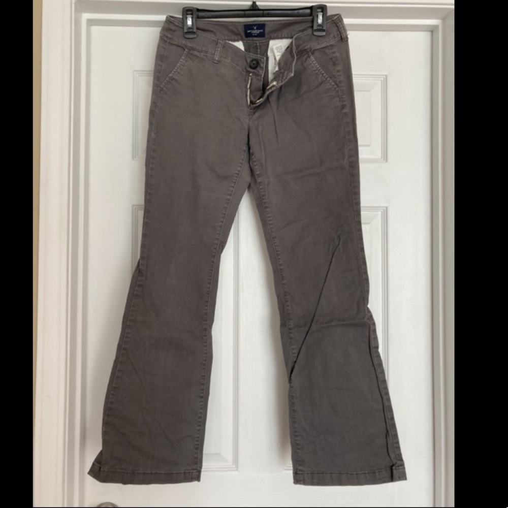 Gray AE kick boot size 8 Pants